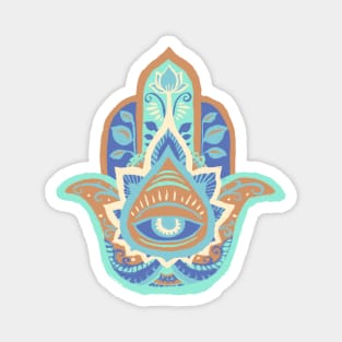 Hamsa Hand - Aquamarine(March) Magnet