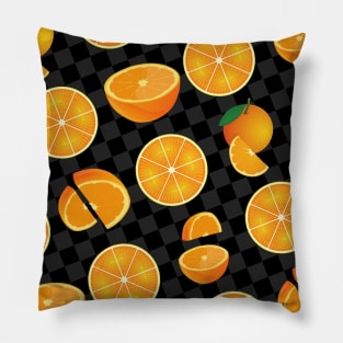 Oranges (on black) Pillow