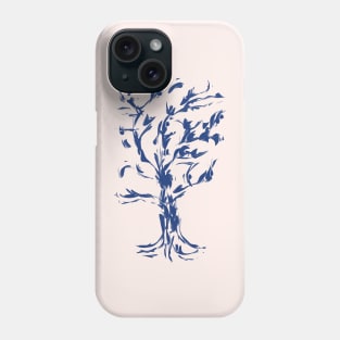 Blue Tree in Expressionistic Style Phone Case