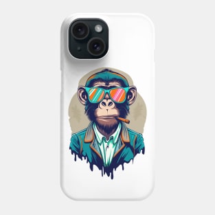 Monkey with glasses. Phone Case