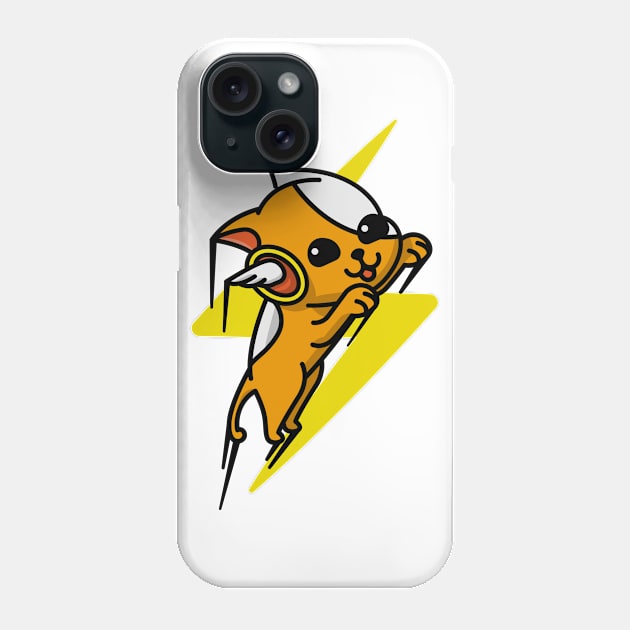 Lightning Bolt Flying Dog Orange Phone Case by BradleyHeal
