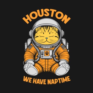 Cat Nap Astronaut Funny Sleeping Space Naptime Kitten T-Shirt