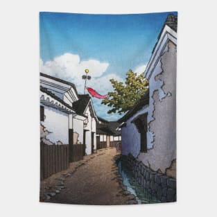 Carp Banner in Toyohama by Kawase Hasui Tapestry