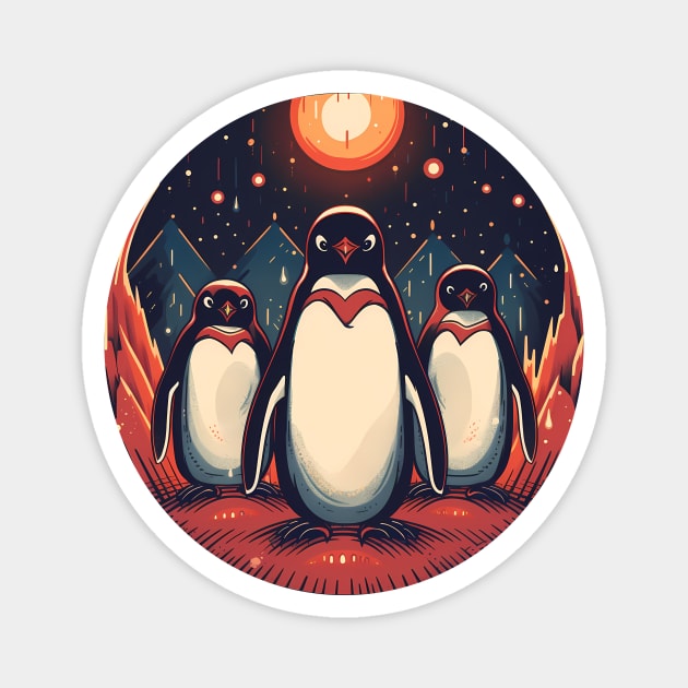 Penguin in Ornament, Love Penguins Magnet by logiamerch