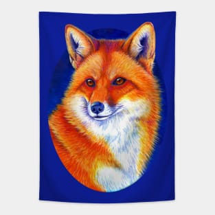 Vibrant Flame Colorful Red Fox Tapestry