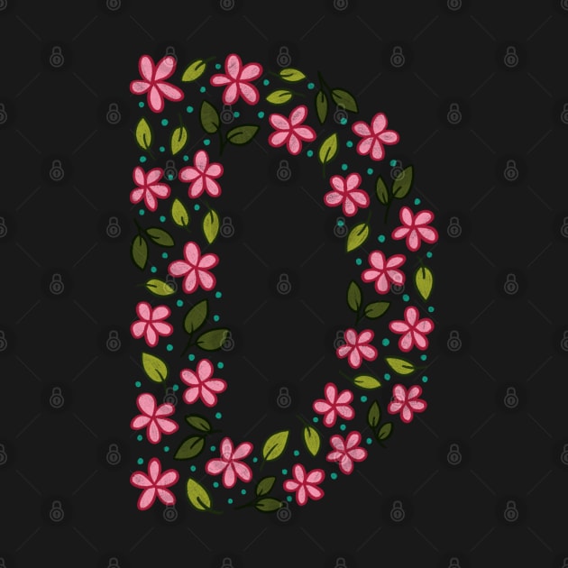 Floral Monogram Letter D by SRSigs