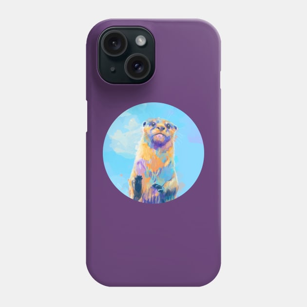 Mister Otter - Colorful Animal Portrait Phone Case by Flo Art Studio