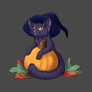 Autumn Halloween Cat T-Shirt