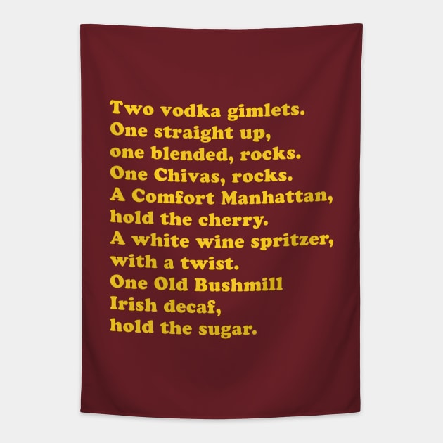 Two vodka gimlets Tapestry by Plan8