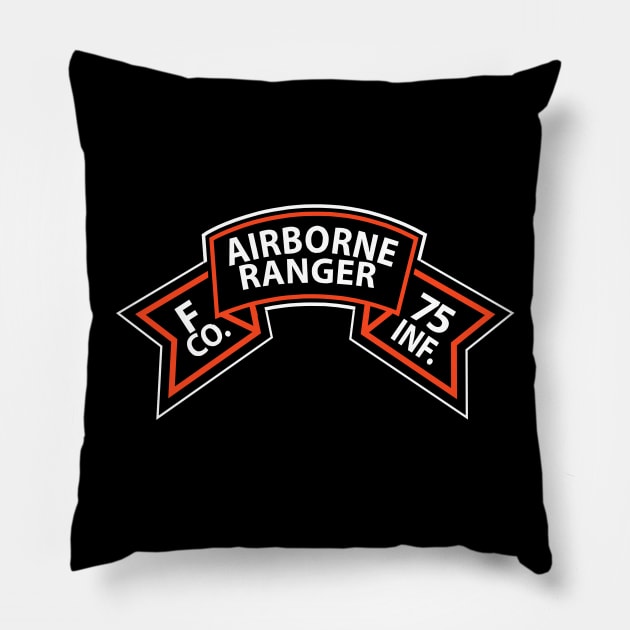 F Co 75th Infantry (Ranger) Scroll Pillow by twix123844