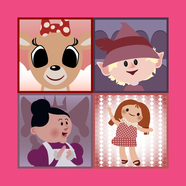 Rudolph - Girl Power Squares by JPenfieldDesigns