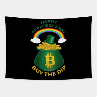 Happy St Patrick's Day Bitcoin Tapestry