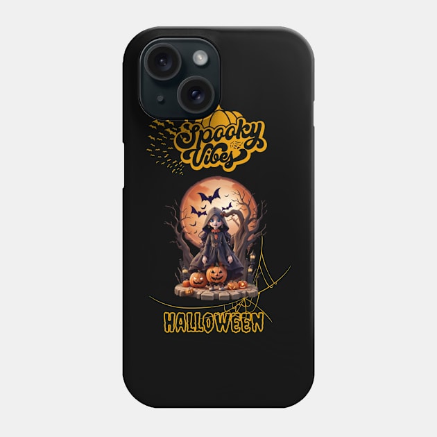 Cute Spooky Vibes halloween Phone Case by Bestworker