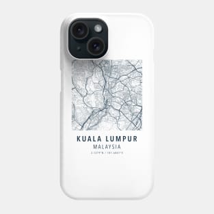 kuala lumpur simple map Phone Case