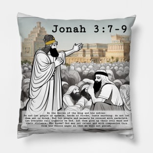 Jonah 3:7-9 Pillow