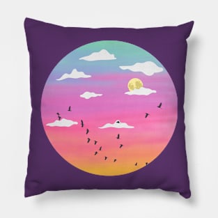 Sunset and Moon Pillow