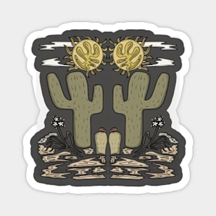 Symmetrical Desert Scene Magnet