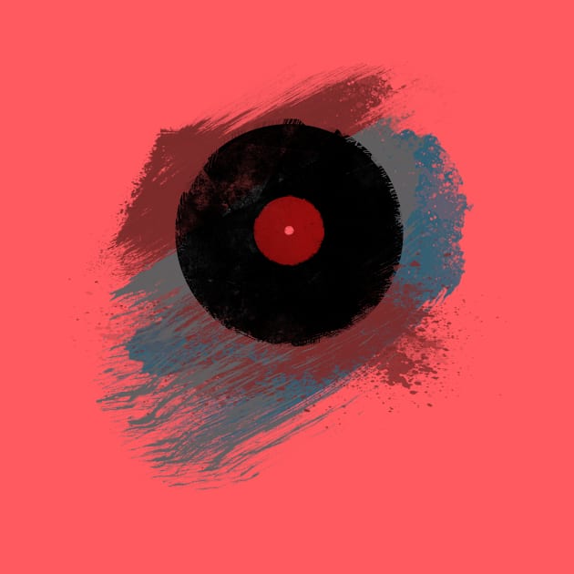 Vinyl Record with Paint Strokes by ddtk