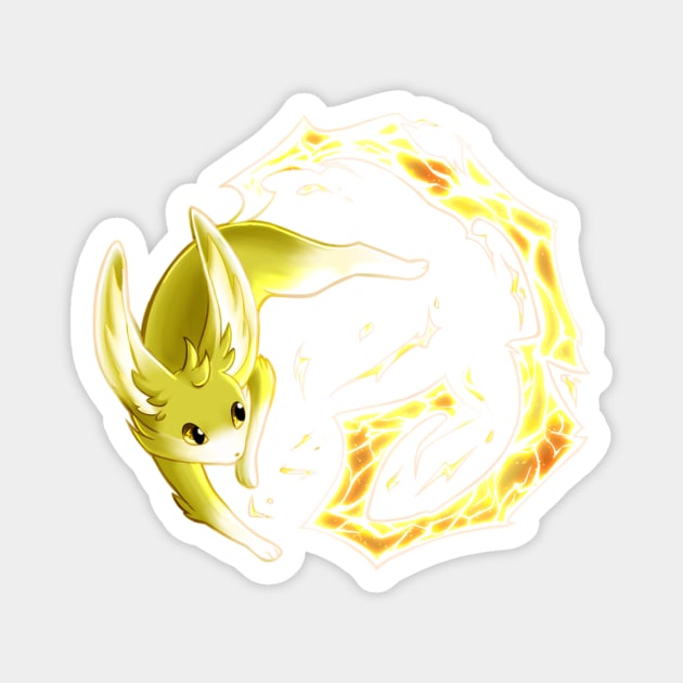 Electro Fennec Jolt Magnet by KitsuGuardian