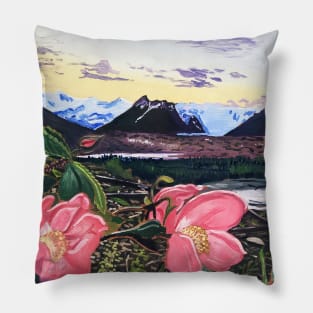 Summer Solstice in McCarthy, Alaska Pillow