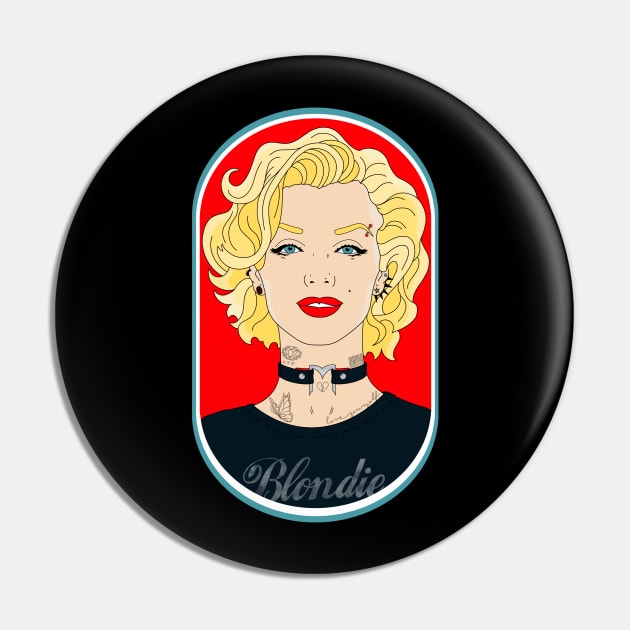 Marilyn tattooed Pin by Malakian Art