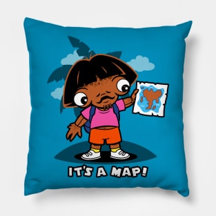 Funny Alien Explorer Cute Cartoon Silly Mashup Pillow