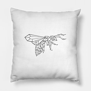 Polygonal flying bee Pillow