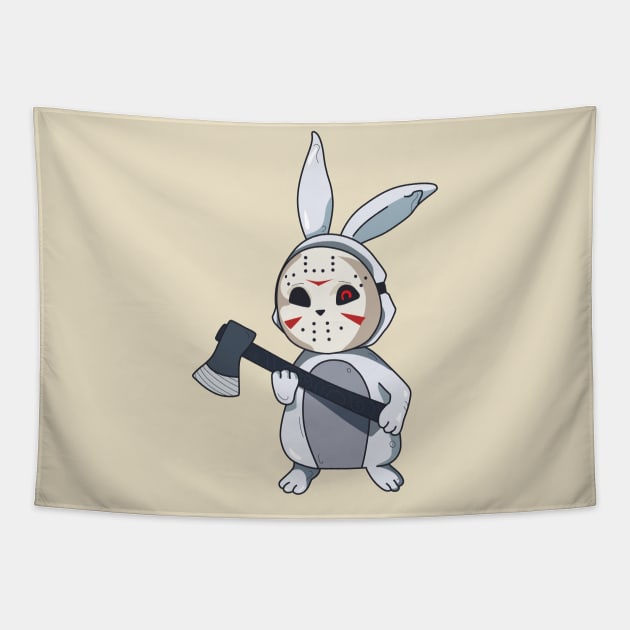 Evil Bunny Tapestry by Horrible Bunny