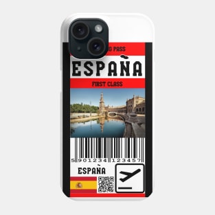 Spain first class boarding pass Phone Case