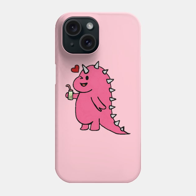 dino boba Phone Case by artby-shikha