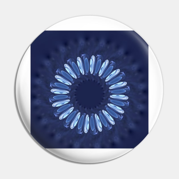 BEYOND fractal pattern and circular 3D design in shades of BLUE Pin by mister-john