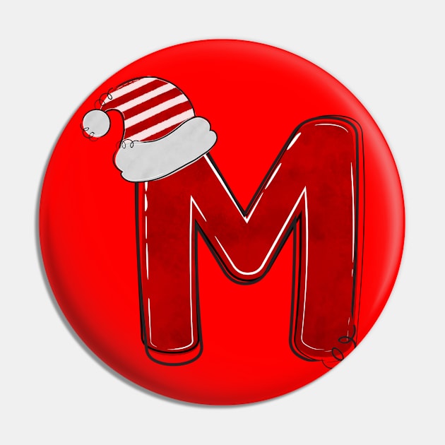 Letter M - Christmas Letter Pin by Pop Cult Store