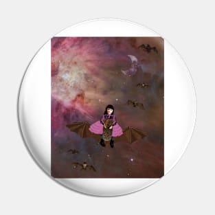 Bat Girl in Space Pin