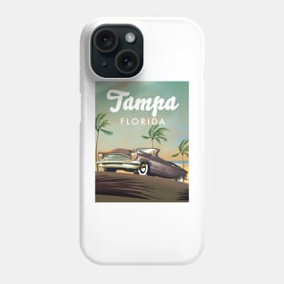 Tampa Florida Travel poster Phone Case