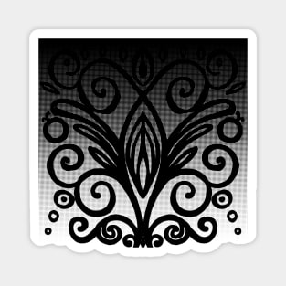 Pattern black and white Magnet