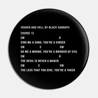 Heaven and Hell Chords Lyrics Pin