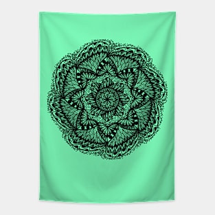 Mandala art Black Tapestry