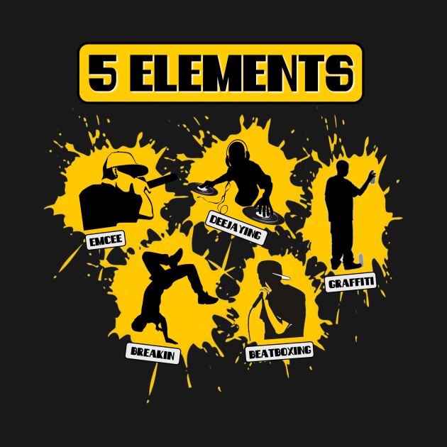 5 Elements Hip Hop Elements TShirt TeePublic