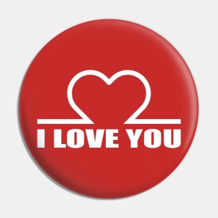 Beautiful I Love You Design Pin