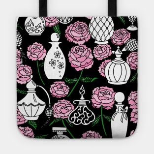 Perfume and Peonies Black Palette Tote