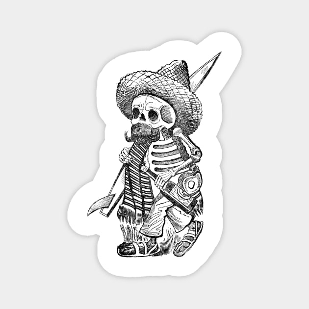Boozy Mexican Skeleton Surfer Magnet by rolphenstien
