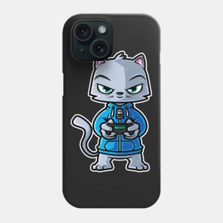 Video Games Nerd Kitten Cat Gaming - Gamer Gift print Phone Case