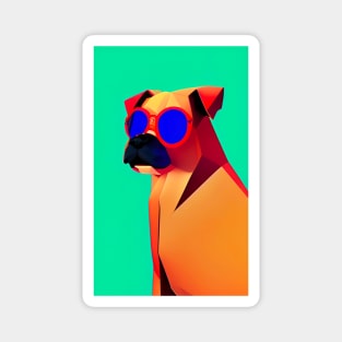 Polygon Dog in Sunglasses No. 2 Magnet