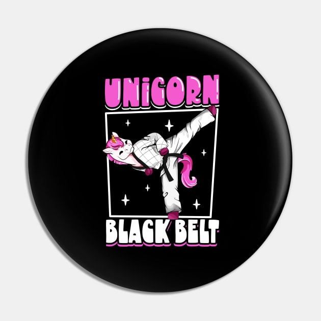 Unicorn black belt - Hapkido Pin by Modern Medieval Design