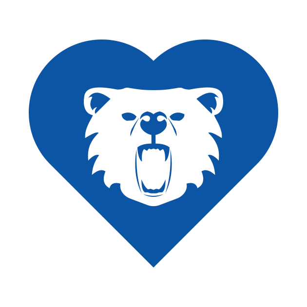 Bear Mascot Cares Blue by College Mascot Designs