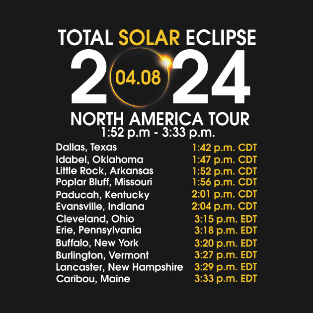 Total Solar Eclipse 2024, April 8th 2024 , Eclipse Event 2024 (2 Sided) by artbyhintze