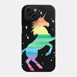 Watercolor Rainbow Unicorn Phone Case