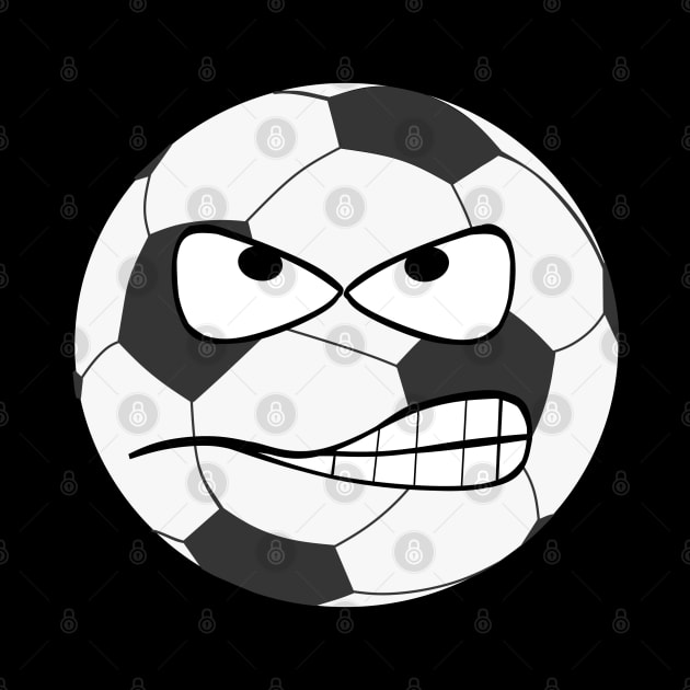 Scary and Angry Football/Soccer Ball Rage by Normo Apparel