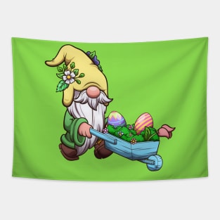 Easter Garden Gnome With Wheelbarrow Tapestry