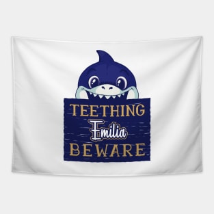 Emilia - Funny Kids Shark - Personalized Gift Idea - Bambini Tapestry